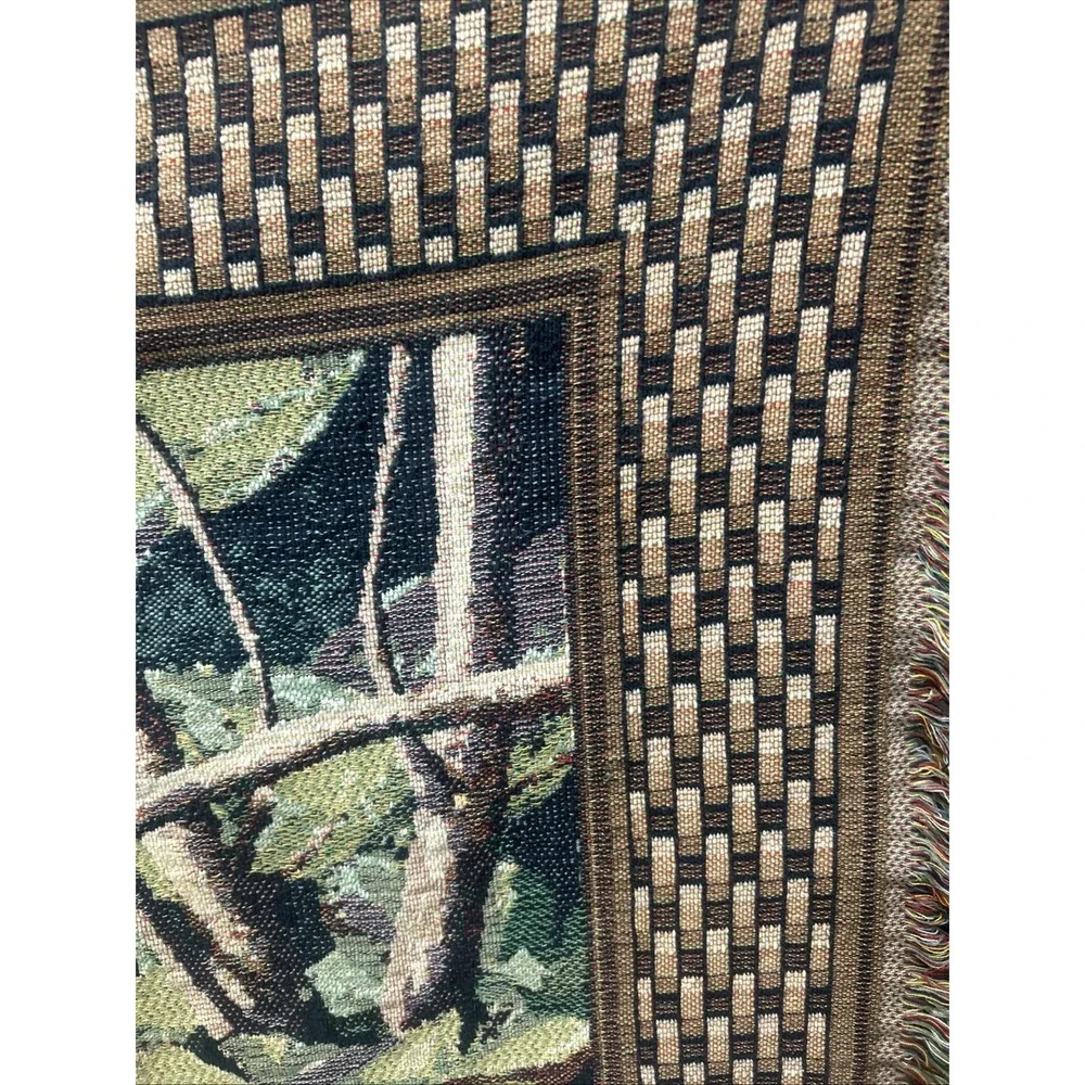 Vtg Ducks Unlimited Throw Blanket Wall Tapestry Mallard Ducks  66